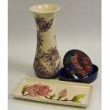 A contemporary Moorcroft Daisy pattern waisted cylindrical vase,