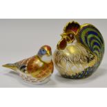 A Royal Crown Derby paperweight, Farmyard Cockerel, gold stopper, limited edition no 3902/5000,