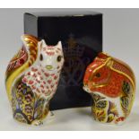 A Royal Crown Derby paperweight, Wellbeck Squirrel, no 18/1250, printed marks to base,