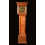 A George III oak longcase clock, 31cm square brass dial inscribed John Wyld, Nottingham,