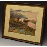 Michael Crawley (contemporary) Porlock signed, titled to verso, watercolour,