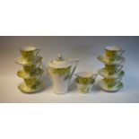 Ceramics - an Art Deco style Standard china coffee service, Primrosa pattern, coffee pot,