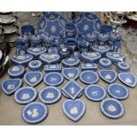 Ceramics - Wedgwood Jasperware including vases, boxes, jars, trinket dishes, plates, tankards, etc,