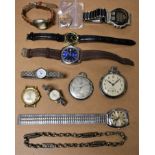 Watches - a Timex automatic vintage gents wristwatch; others, Montine, Incabloc, etc.