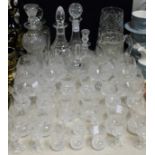 Glassware - Edinburgh Crystal Thistle stemware, decanters,