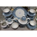 A Royal Doulton Reflection pattern six setting tea service