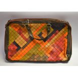 A Saks of Fifth Avenue stitched multi colour leather bag