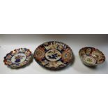 A Japanese Meiji charger; others, bowl,