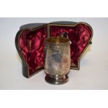 A Victorian silver Christening cup, Birmingham 1890, cased,