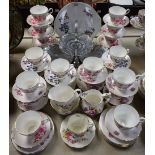 A Staffordshire Albany tea set for six,