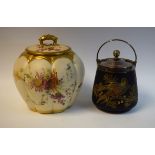 A Royal Worcester lobed jar and cover,