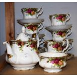 A Royal Albert Country Roses pattern tea set