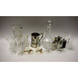 Ceramics and Glass - an Edinburgh crystal vase; a set of ten crystal wine glasses;