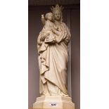 A Copeland type large Parian figure, Madonna and child,