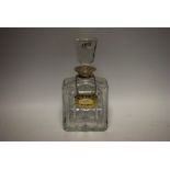 An Art Deco style cut glass decanter,