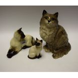 Ceramics - a Beswick seated cat;