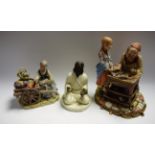 Ceramics - a Minton figure, The Sage; a Capodimonte figure group,