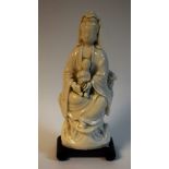 A Chinese Blanc de Chine porcelain figure, of Guanyin,