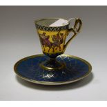 An Austrian Corinth porcelain cabinet cup and saucer,