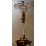 An early 20th century Perpetual Fountain, now converted to a table lamp, 65cm high, c.