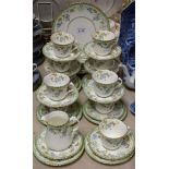 Ceramics - a Sutherland china tea service, twelve saucers, eleven cups, twelve side plates,