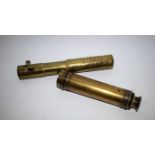 A Victorian brass telescope;