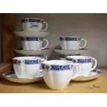 Royal Crown Derby - Milldale pattern tea cups and saucers