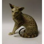 An art pottery Egyptian Mau cat, Joy Haiselden,