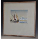 Allen William Seaby, by and after, Fishing on calm waters, woodcut print,
