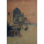 Artemis Cooper, (Surrealist School) Dreaming of Arabian Nights signed to verso, watercolour,