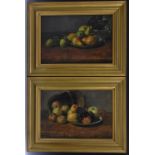 Abel Hold (19th century) A Pair, Still Life Studies signed, dated 1863 to verso, oils on canvas,