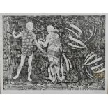 Paul Hawdon, by and after, Adam and Eve, monochrome etching, signed in pencil, limited edition 8/40,