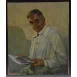 Arthur Rowlands (1904 - 2008) A Portrait of Sir Alexander Fleming signed, dated 1963, oil on canvas,