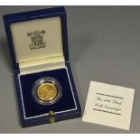 A Royal Mint Proof Half Sovereign, 1984,