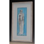 Kate Richardson Male Figure Study signed, dated 2001, mixed media,