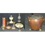 Boxes & Objects - a copper and brass twin handled coal bucket,