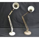 A vintage Anglepoise desk lamp; another,