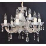 Lighting - a 20th century chandelier,