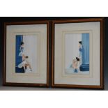 English School (20th century) A Pair, Ballet Dancers watercolours,
