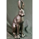A bronze hare