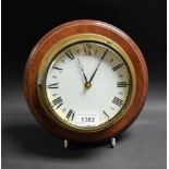 A brass cased ships clock,