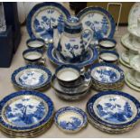 Ceramics - a Booths Real Old Willow coffee set and part dinner service;