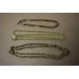 Jewellery - a 9ct gold rope twist necklace others,