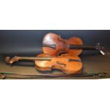 A 19th century violin, the two-piece back 35.