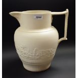 A large Samuel Turner stoneware jug, Cry of the Hunt decoration, approx. 28cm in height, c.