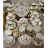 An S & C Edwardian tea service; another Diamond china tea service; etc.