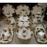 Ceramics - Royal Albert Old Country Roses tableware including cups, saucers, cake stand,