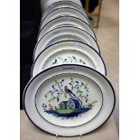 A set of six 19th century plates,