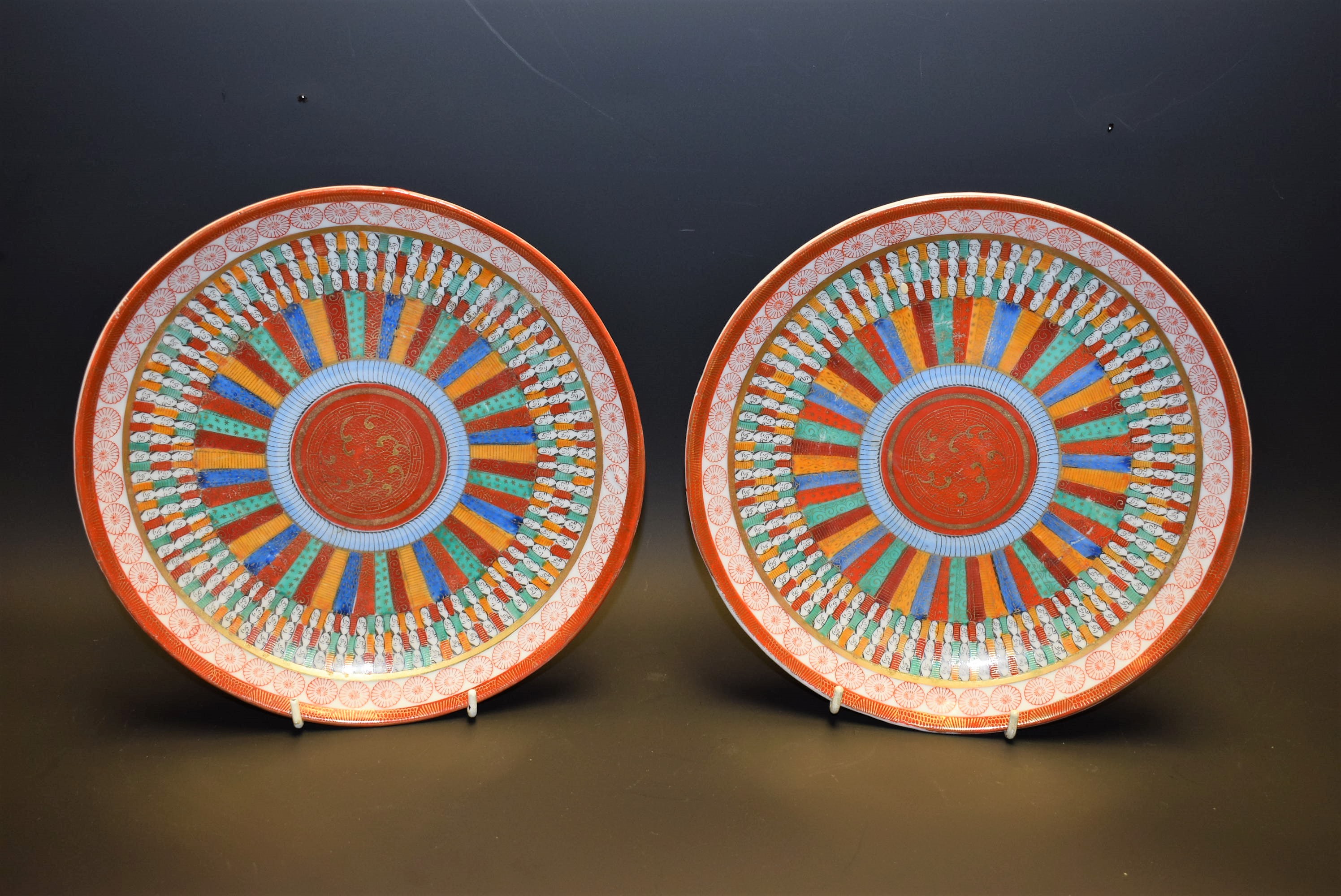 A pair of 19th century Japanese style painted plates
