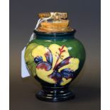 A Moorcroft hibiscus pattern table lighter, 11.